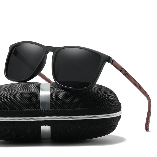 Lunettes de soleil de sport pour hommes, polarisées, confortables, carrées, légères, accessoire avec Origina UV400 1