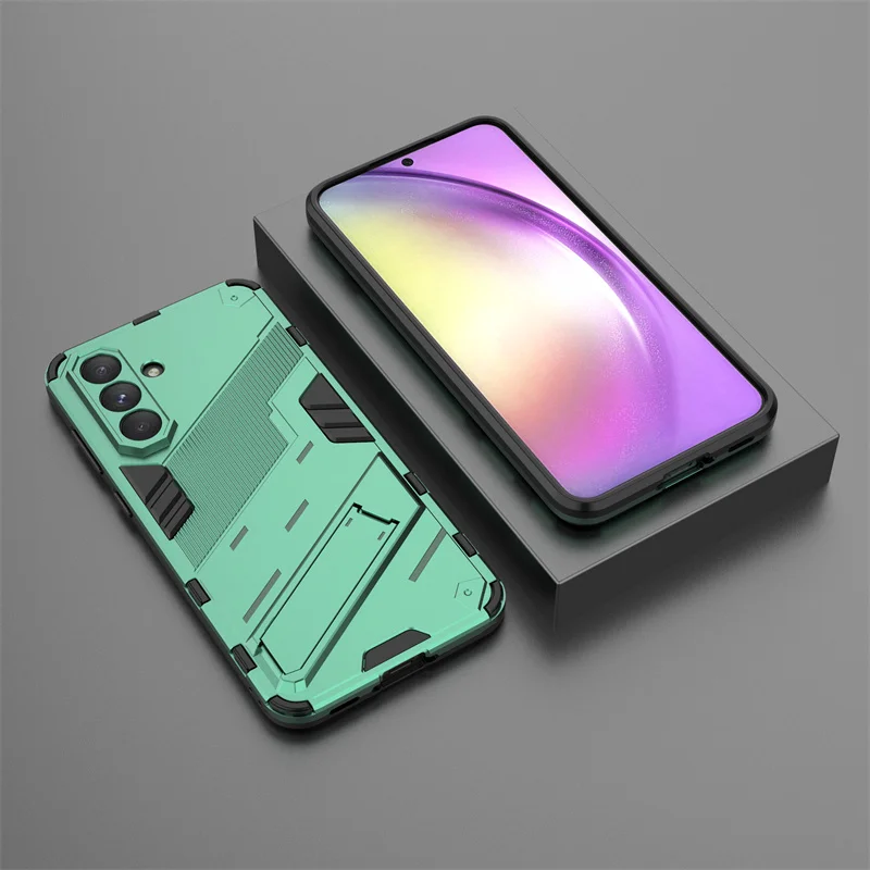 Magnetic Holder Armor Phone Case with Kickstand and Hard Back Cover