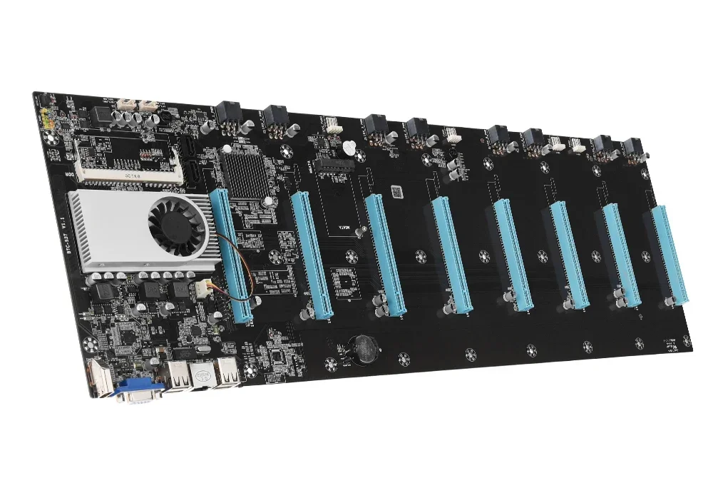 SZMZ BTC-S37 マイニングマザーボード CPU RAM SSD セット 8 GPU
