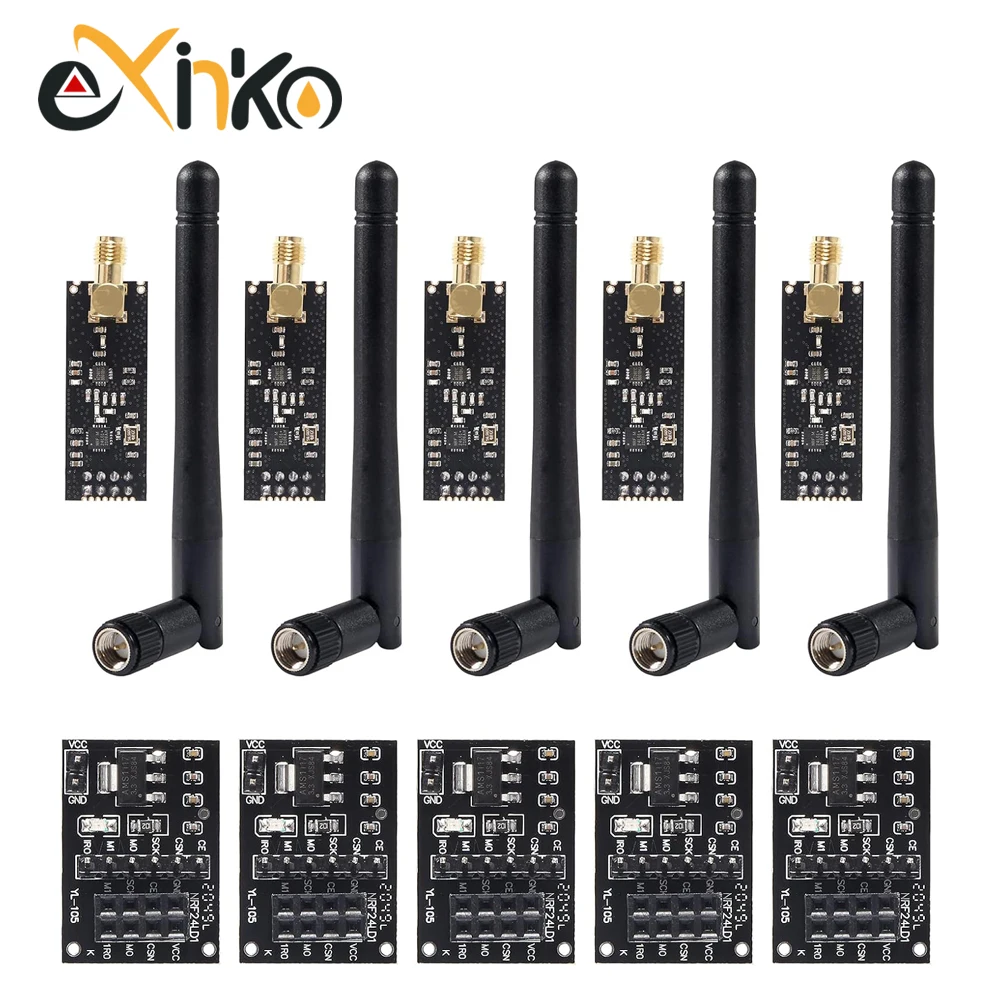 1-10PCS NRF24L01+ 2.4G wireless data transmission module 2.4GHz NRF24L01 upgrade version NRF24L01+PA+LNA 1000 Meters For Arduino 2