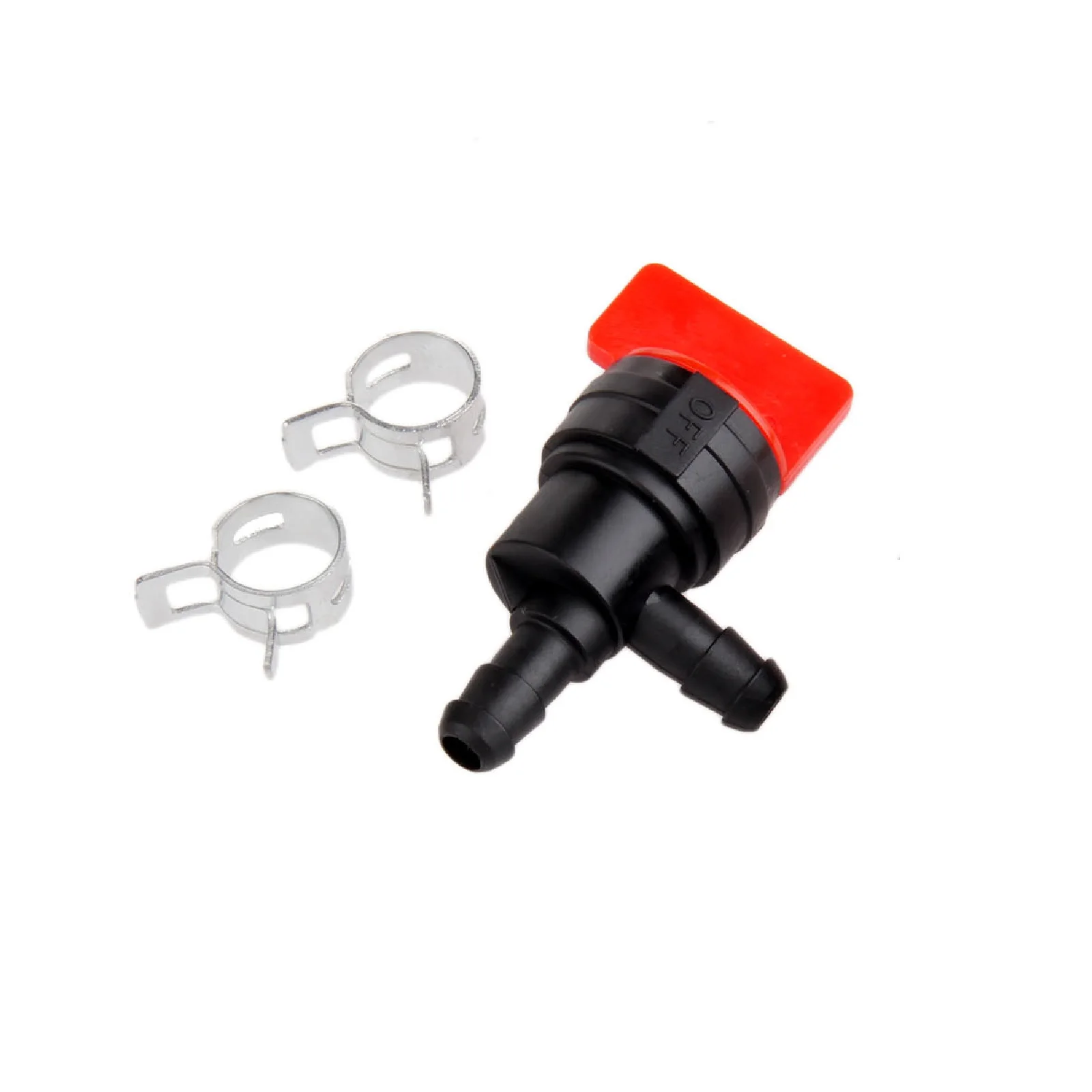 

1set 90 Degree Fuel Cut-Off Shut-Off Valve 1/4" Gas Line Clamps for Briggs & Stratton 698181,494769,494539 Tecumseh 35857,32961
