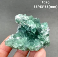 Natural rare Zhejiang octahedral fluorite mineral specimen + healing quartz crystals and stones rock gemstone 1