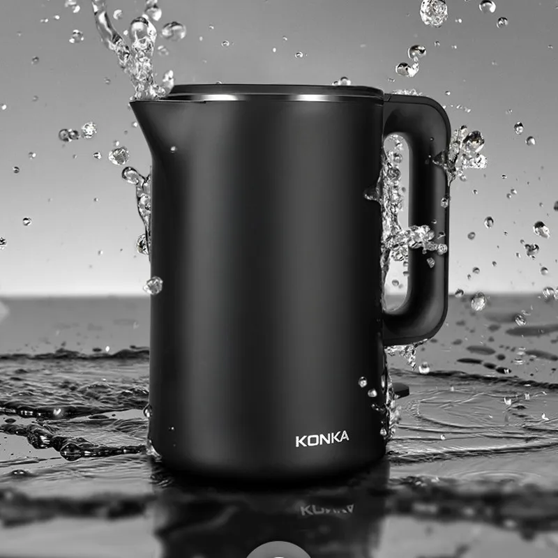 Basics Stainless Steel Portable Fast, Electric Hot Water Kettle for  Tea and Coffee, Automatic Shut Off, 1 Liter, Black and Sliver