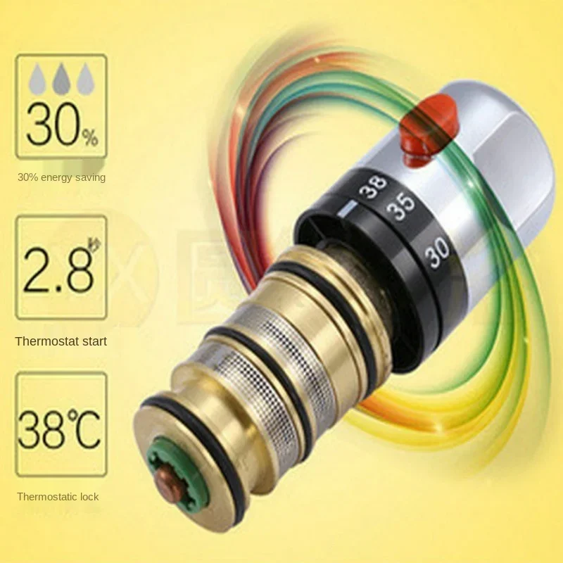 Brass Thermostatic Mixing Valve Temperature Control Ceramic  for Solar Water Heater  Parts  Cartridge WF107