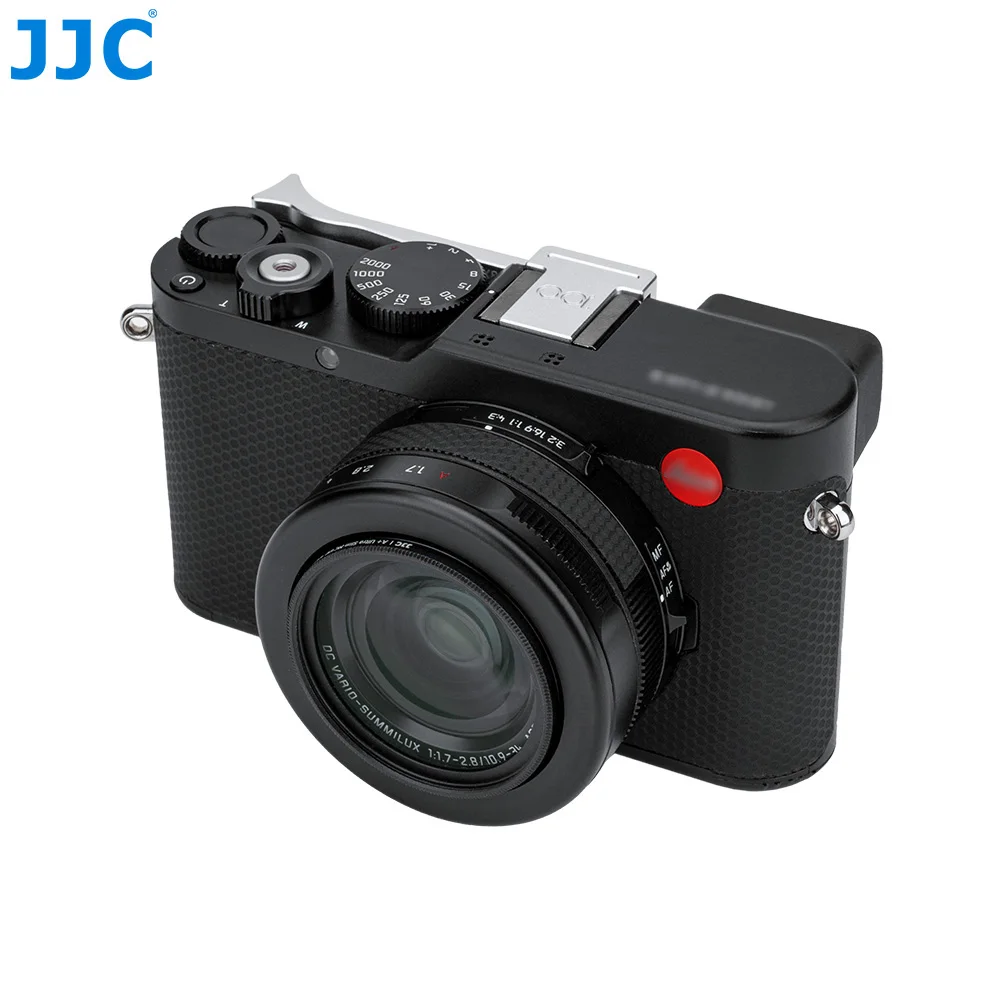 JJC Daumengriff aus Aluminiumlegierung und Metall für Leica D-LUX8 Kamera mit Blitzschuh-Abdeckung, Schutz, Daumengriff, Holer – Detail 15