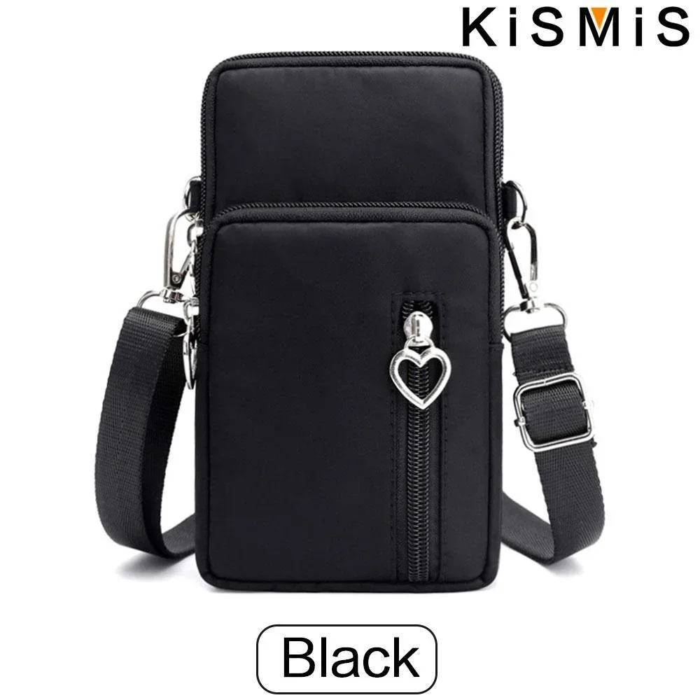 KISMIS Sports Wallet Phone Bag for Mobile Shoulder Bag Pouch Case Belt Handbag Purse Coin Wallet Retro Key Holder Bags Arm Bag