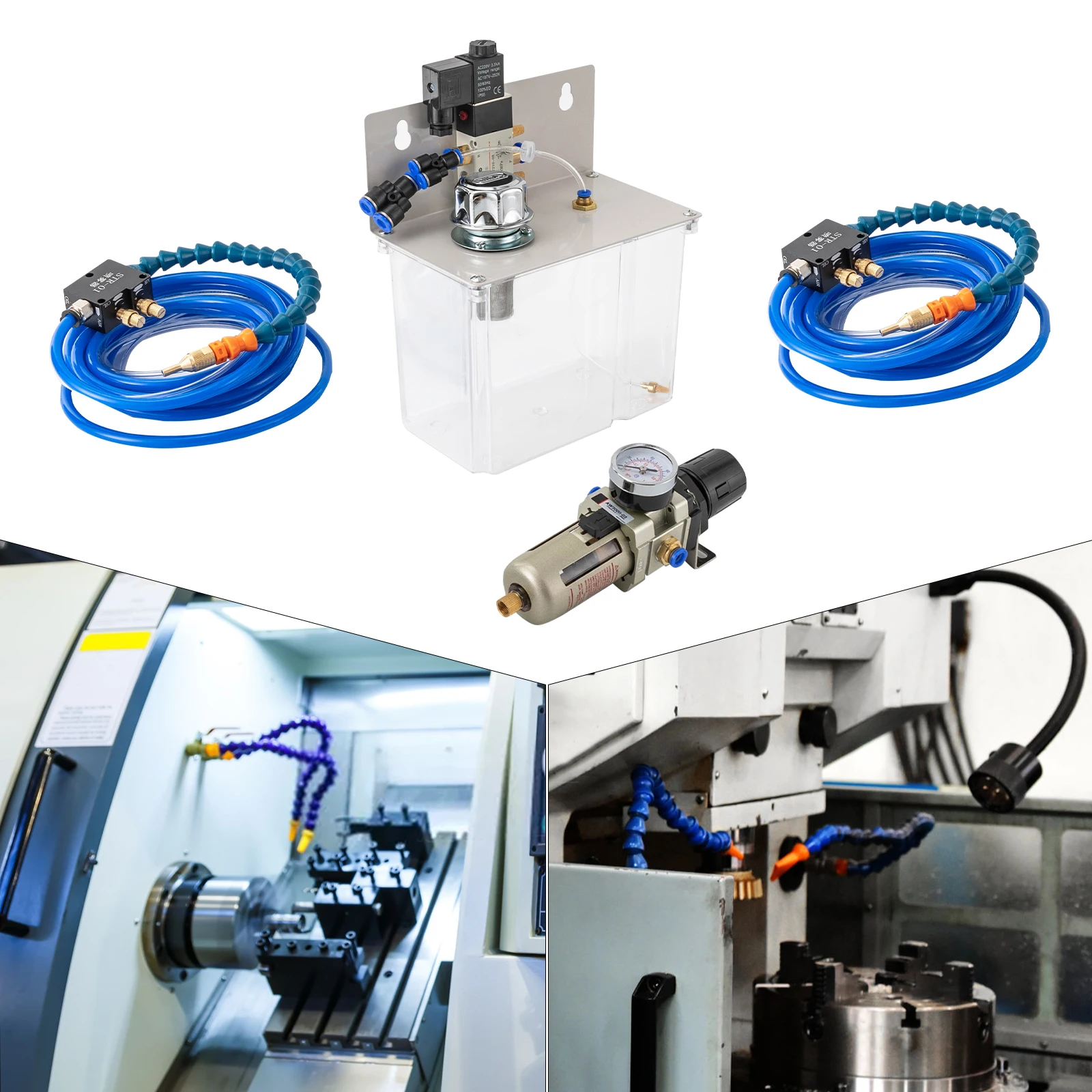 3L Spray Cooler Coolant Pump Oil Mist Sprayer Lubrication Spray System Mist Machine for CNC Lathe Milling Drill Grind Machine