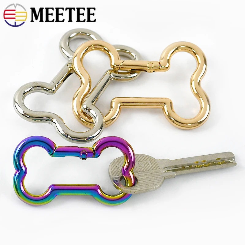 ファッション雑貨・小物その他 [4105] Ocean Rope Buckle Keyring (MINT) 5/10Pcs Meetee 20-38mm Spring Ring Metal Buckles Bone Shaped