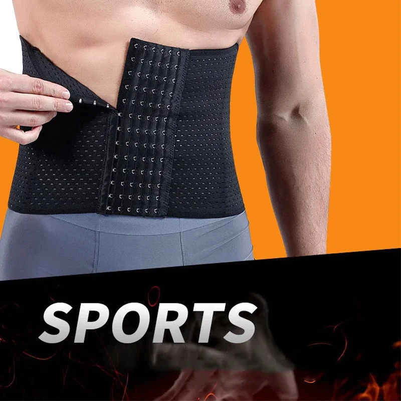 Men Slimming Body Shaper Waist Trainer Trimmer Belt Corset for Abdomen Belly Shapers Tummy Control Fitness Compression Shapewear - Image 6