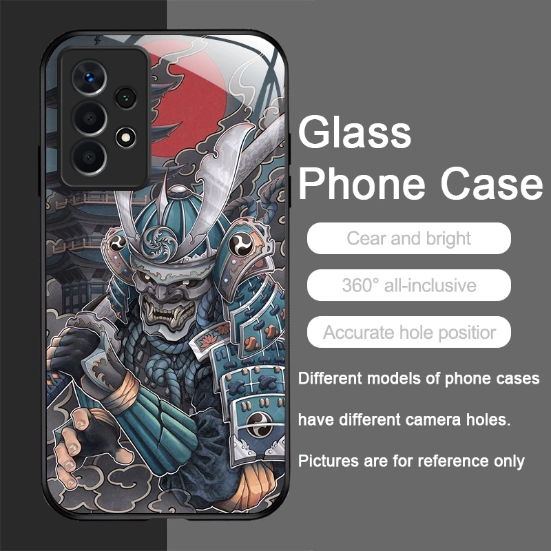 Ghost Face Samurai Tempered Glass Phone Case - Japan Edition