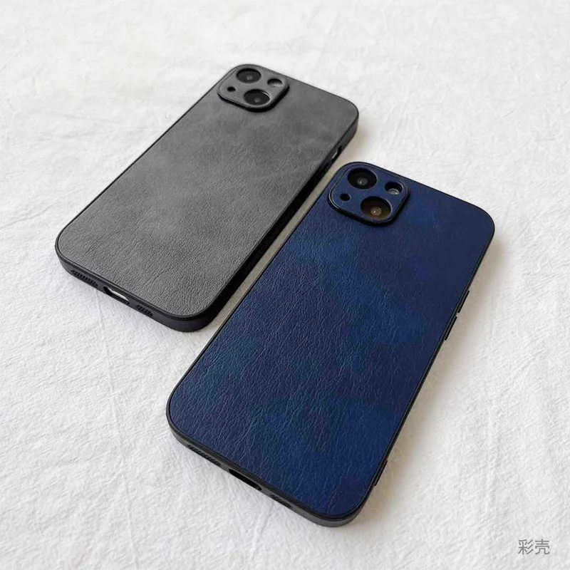 Apple 11 phone case 14pro leather full package anti-drop simple solid color xsmax premium sense niche iPhone13