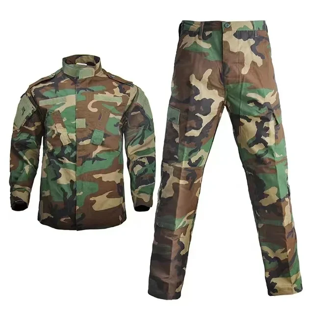 Men's Camo ACU Uniform 2PC Set Training Wear Security Officer Uniforms Tactical Suit Tactical Clothing Mens Work Uniforms