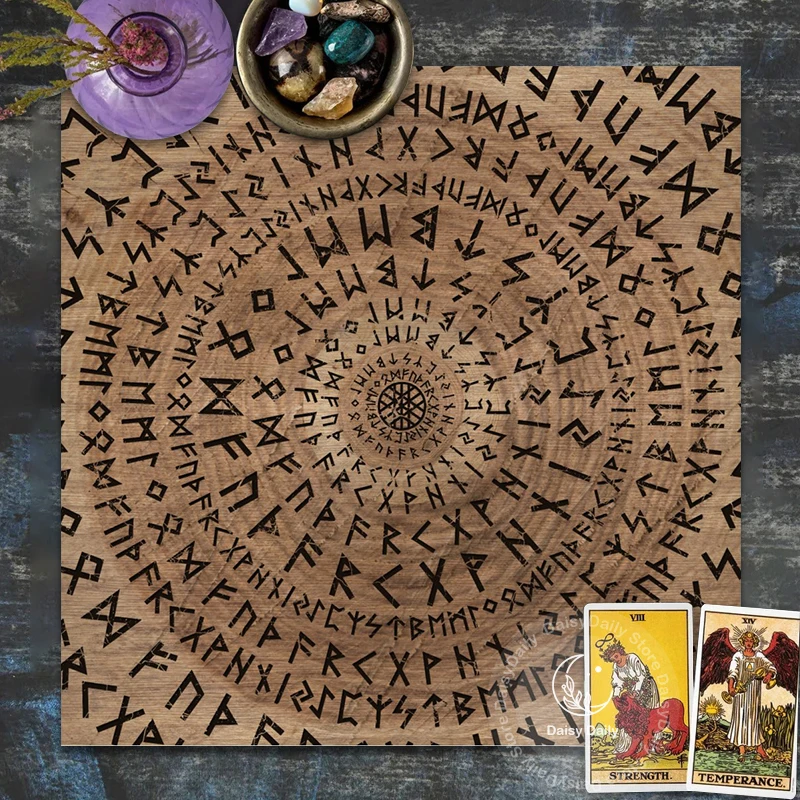 Tarot Tablecloth Celtic Sacred Geometry Altar Cloth Pagan Wicca Astrology Oracle Card Mat Occult Symbol Art Divination Art Decor