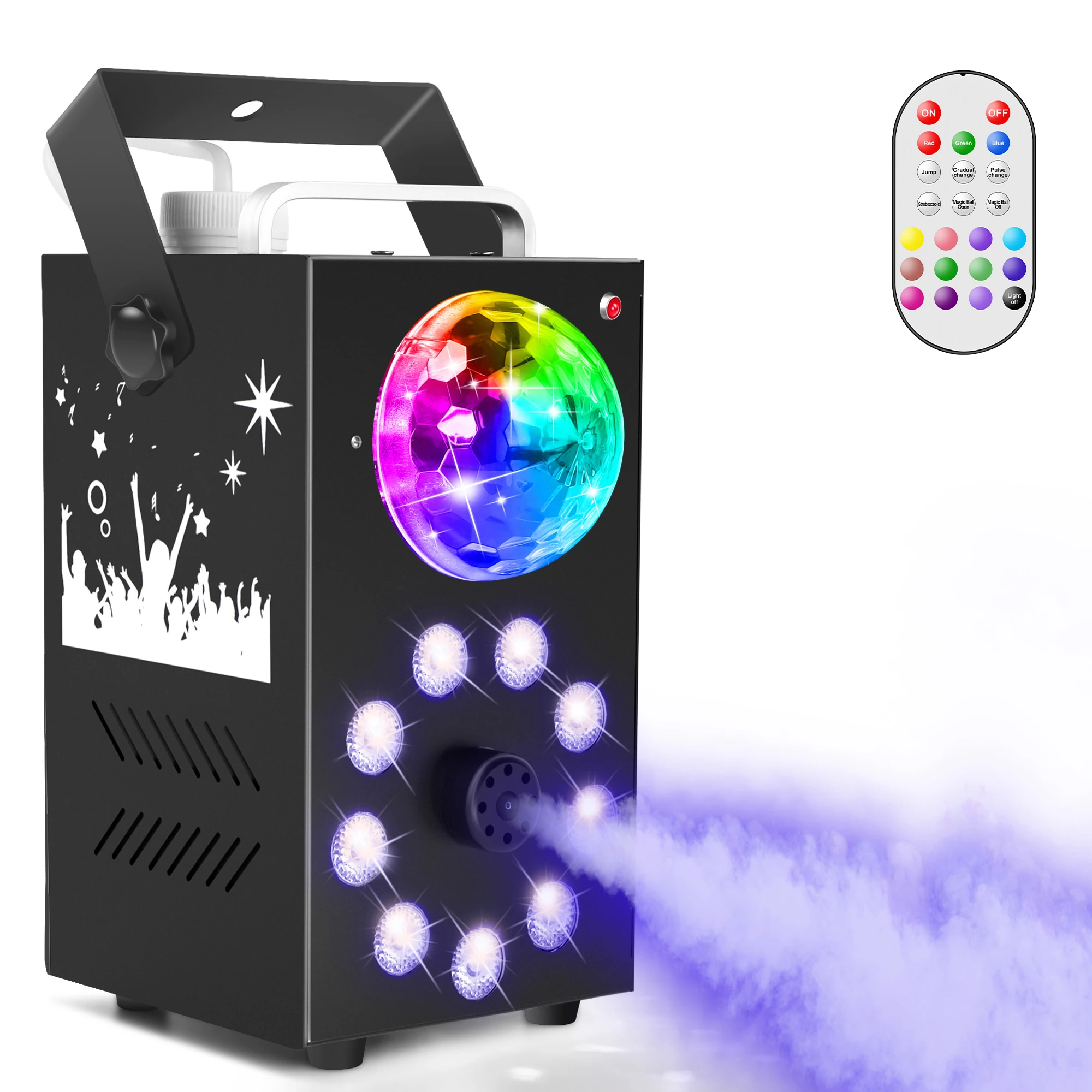 Fog Smoke Machine Stage Effect Remote Fogger Ejector Magic Disco Ball Led Spot Light Fog Ejector Per La Festa Di Nozze Dj Concert
