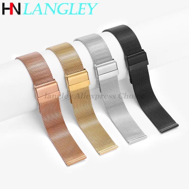 Elegant Milanese Stainless Steel Watchband – Universal Fit
