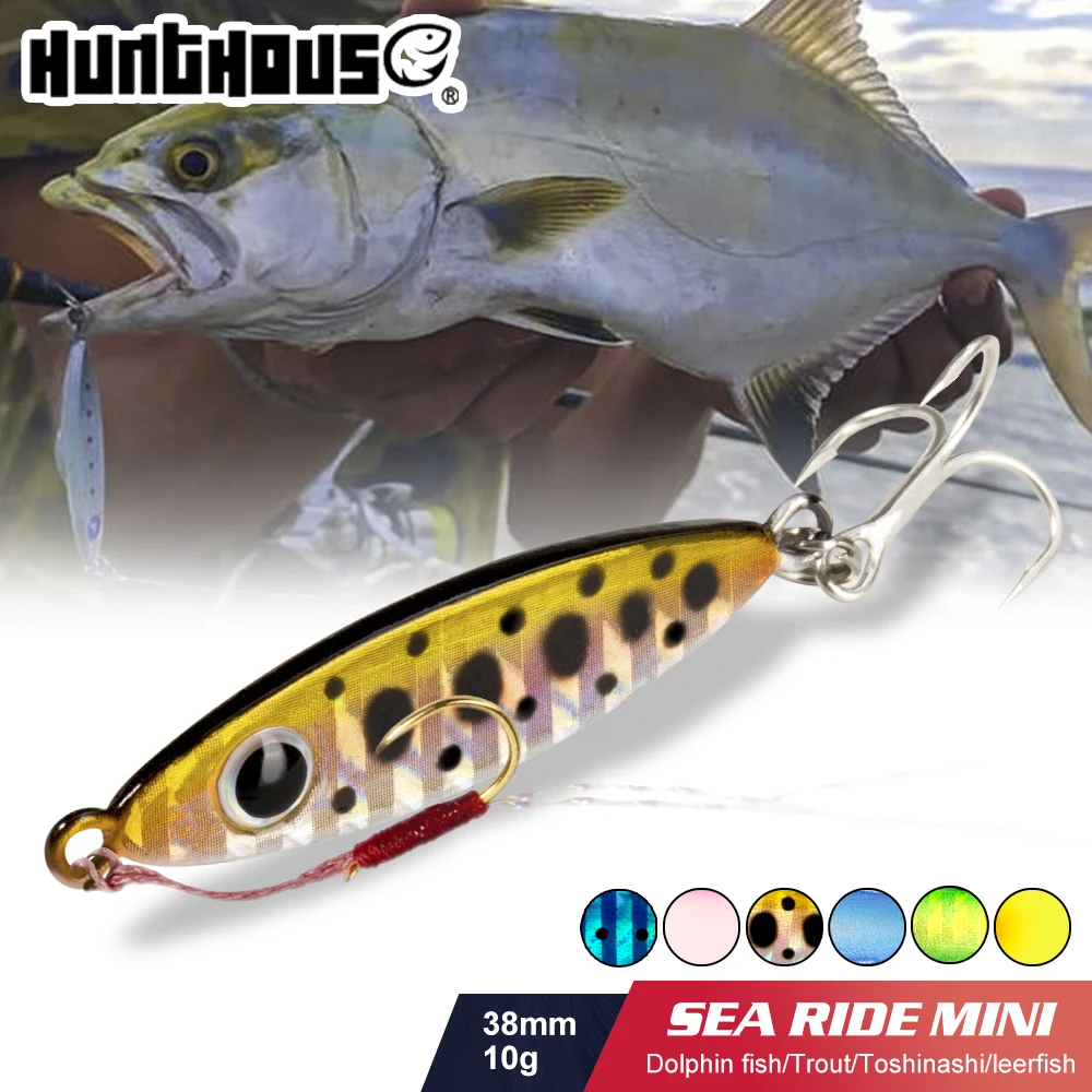 

Hunthouse Metal Jigging Fishing Lure Bait SeaRide Mini Micro Jig 3.4g/6.6g/10g Slow Sinking Saltwater Casting For Trout Leerfish