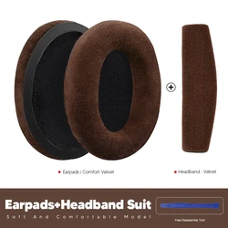 Premium Memory Foam Ear Cushion Replacement (Brown Velvet Suit)