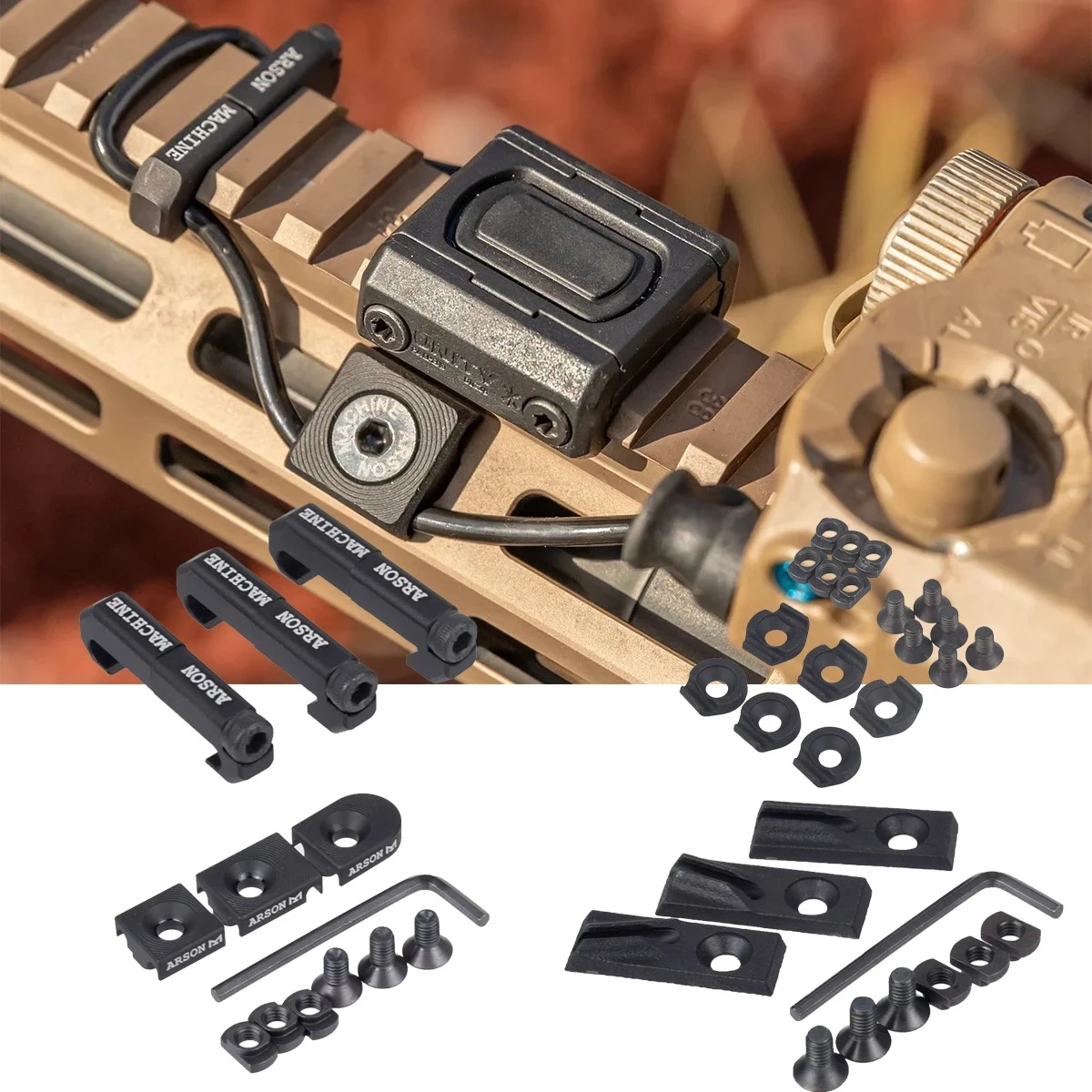 Tactical MLOK Cable Management System for Picatinny Rail