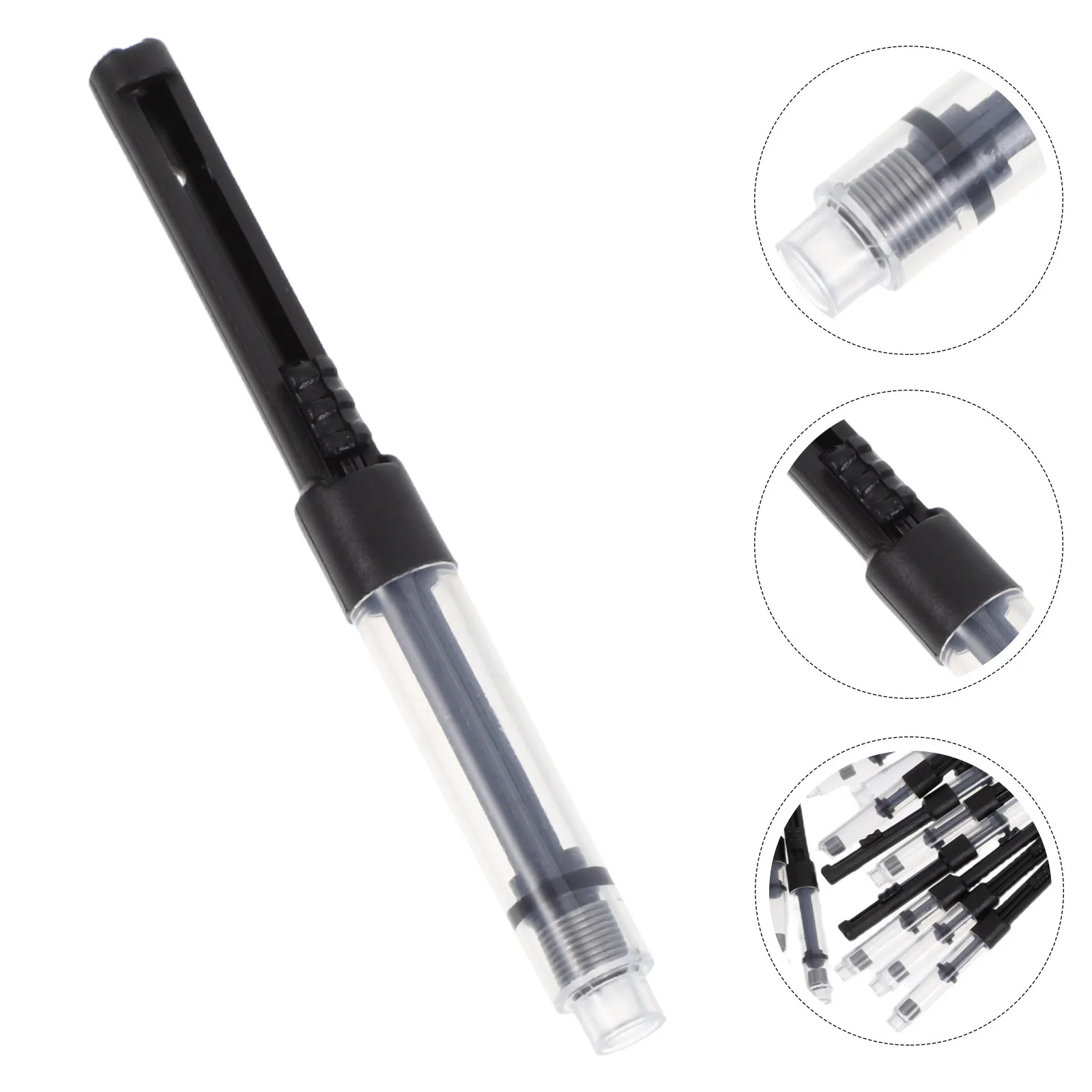 50개 펜 잉크 플런저 컨버터: 만년필용 리필 가능 잉크 컨버터 - 사무실 및 학교용 푸시풀 충전 도구 액세서리