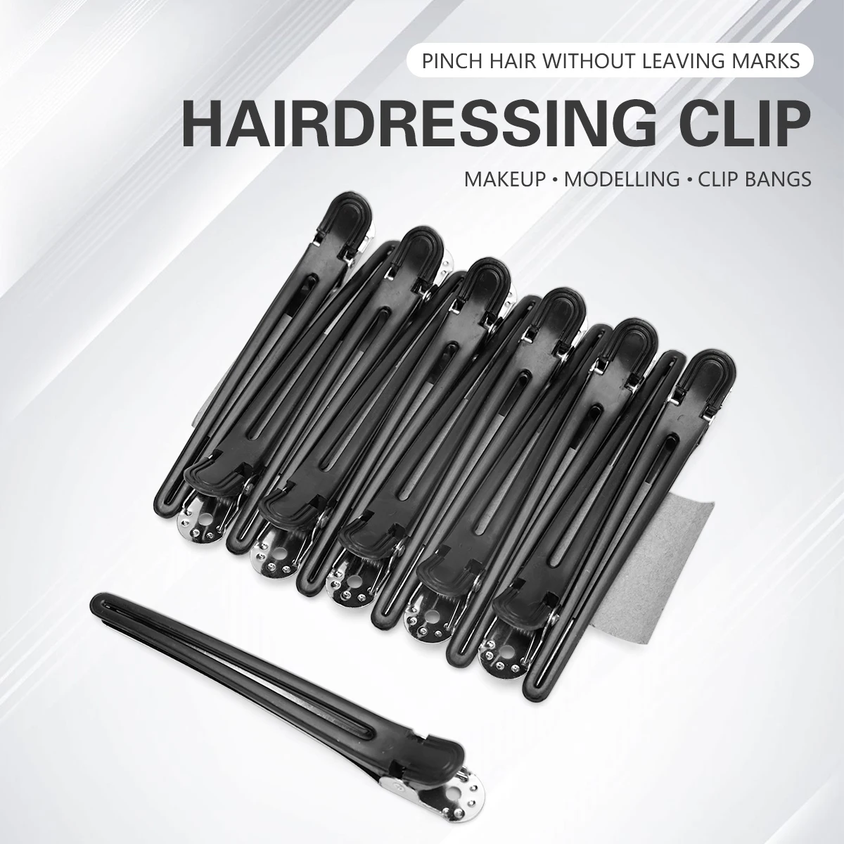 12Pcs Hairdressing Clamps Claws Section Clips Plastic Alligator Hairpin Salon Hair Clips Styling Barbershop Supplies