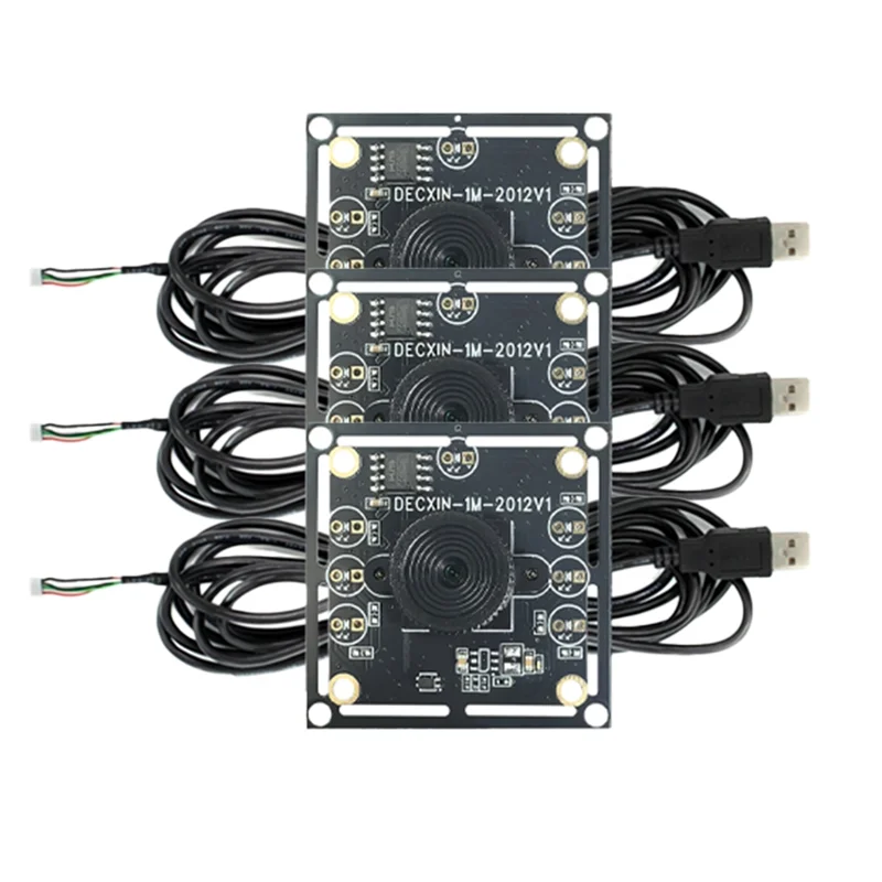 새로운 3PCS 100도 카메라 모듈 1MP OV9732 1280X720 USB 무료 드라이버 수동 초점, Winxp/7/8/10용 3미터 케이블 포함
