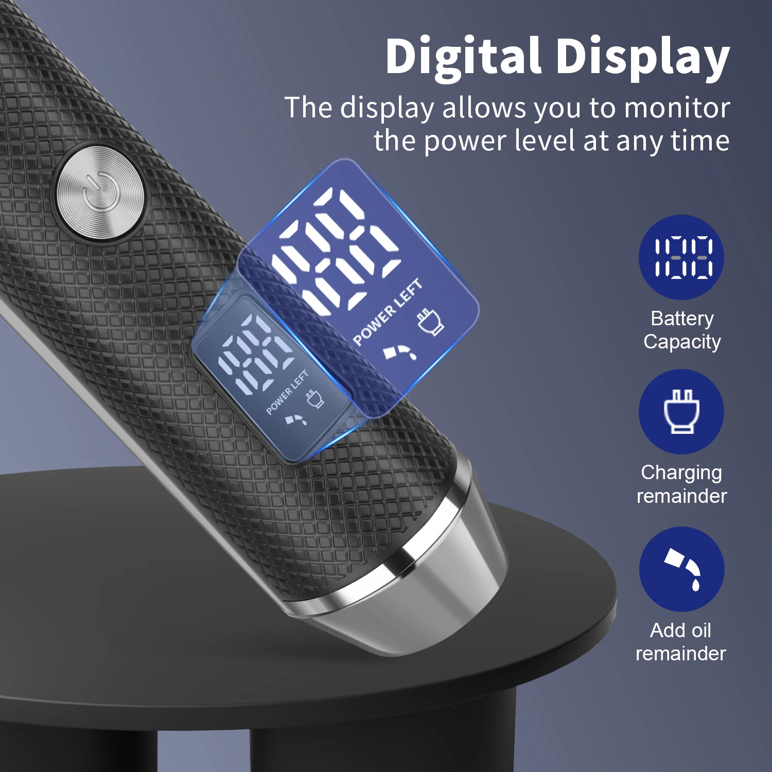 Kemei الرجال مقص الشعر الكهربائية USB قابلة للشحن...