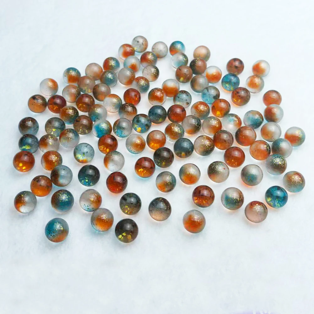 20-200Pcs 비 다공성 컬러 유리 공 직경 12mm 작은 유리 공 어린이 게임 소품 액세서리 선물 상자 장식 공