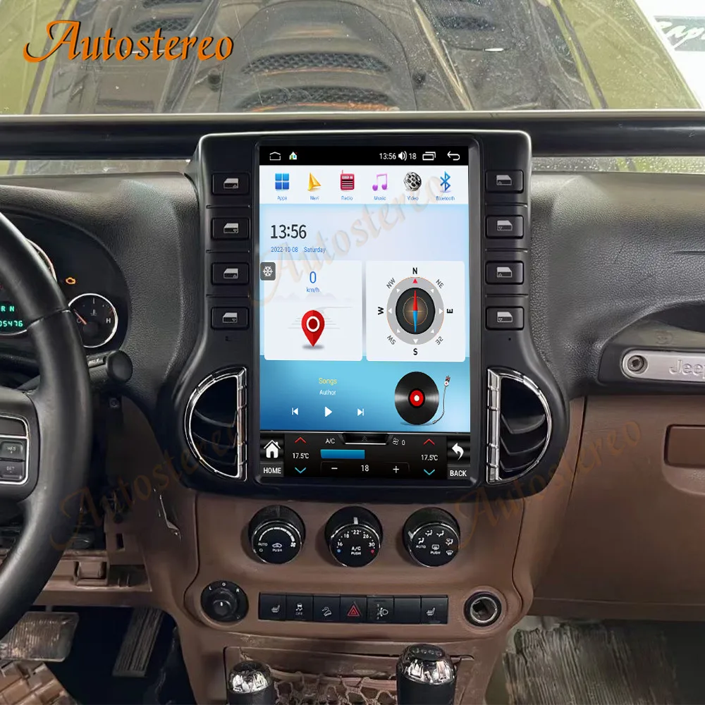 Carplay Android For Jeep Wrangler JK 2010-2017 Tesla Screen Car Multimedia Playe