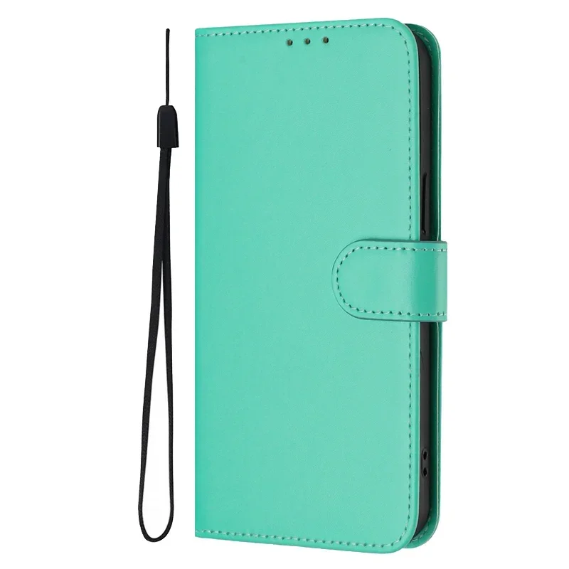 Leather Flip Wallet Case with Magnetic Closure and Card Holder