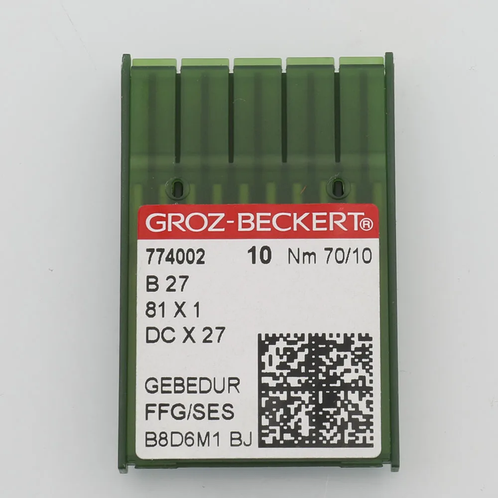 100 PCS 오버록 재봉틀 바늘 GROZ-BECKERT DCX27 (B27) 81X1 DCX1 GEBEDUR 내열 티타늄 바늘