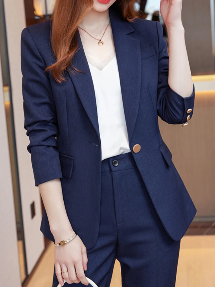 Light Blue Womens Blazer Suit, 3-piece Womens Pantsuit Set, Blue Blazer  Trouser Suit for Women, Blazer Suit Set for Ladies 