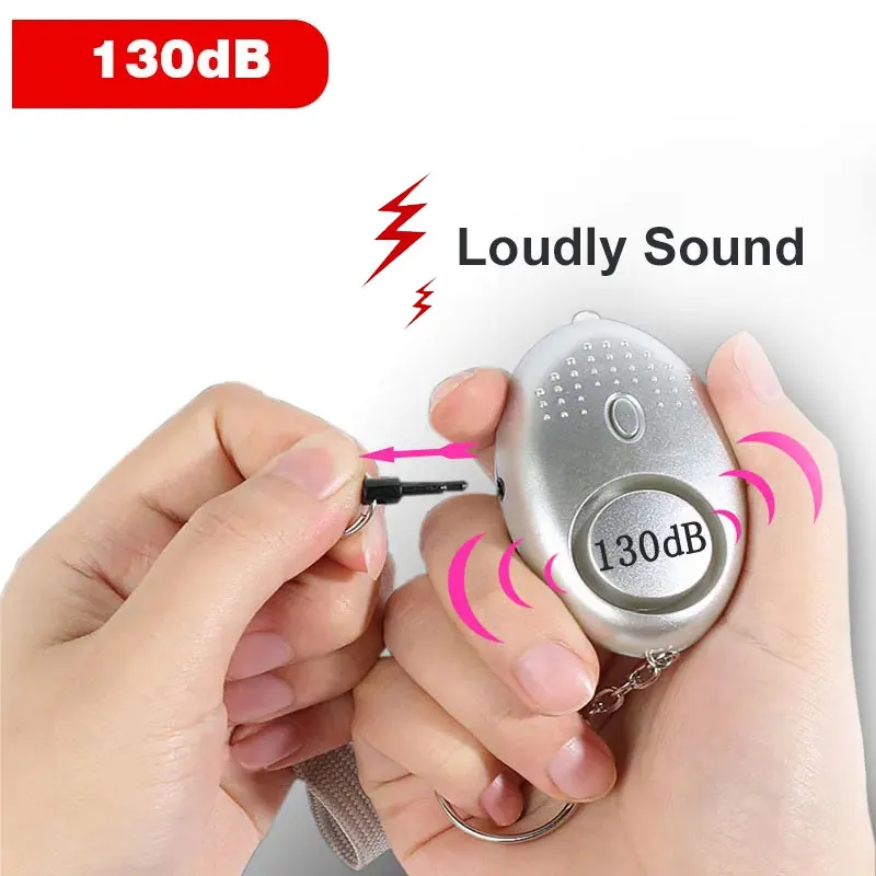 

Self Defense Alarm 130dB Anti-wolf Girl Child Women Security Protect Alert Personal Safety Scream Loud Emergency Alarm Keychain