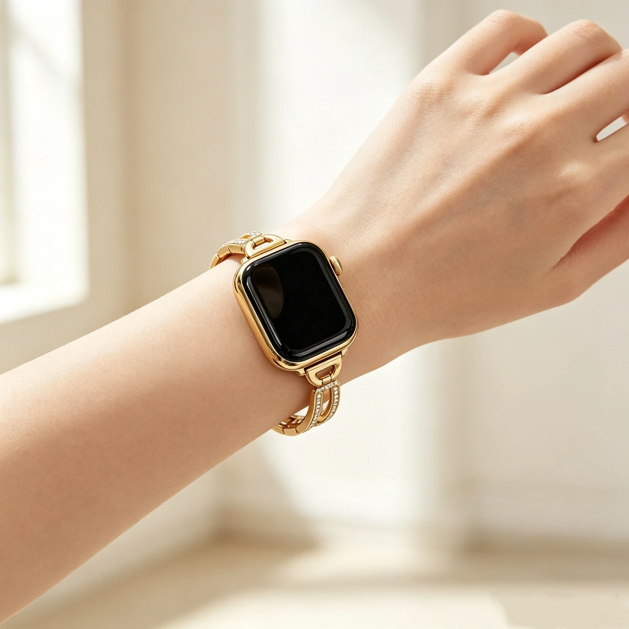 Elegant Bling Stainless Steel Strap