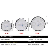 200W LED High Bay Light Industrial Lamp Garage Warehouse White Light 6000K Waterproof Commercial Market Factory 100w 150w - Image 2
