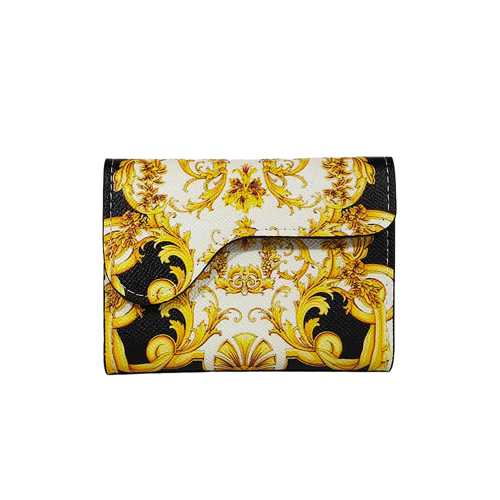 

Wallet Women's 2024 New Short Wallet Tri-fold Microfiber Synthetic Leather Fashion Women's Folding Simple Cowhide Small Coin Cli