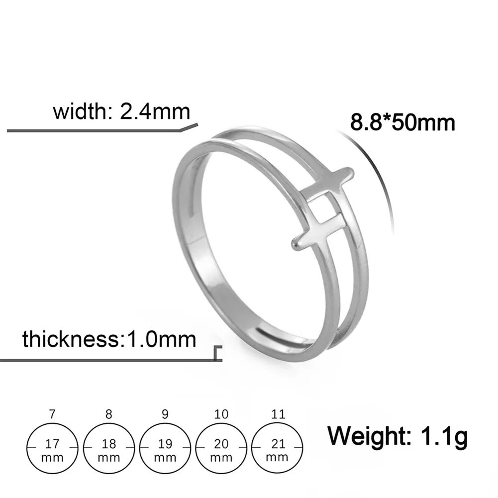 Jesus Kreuz Schmetterling Unendliche Symbol Blume Mond frauen Ringe Edelstahl Mode Hochzeit Casual Ring Weiblichen Schmuck Geschenk – Detail 22
