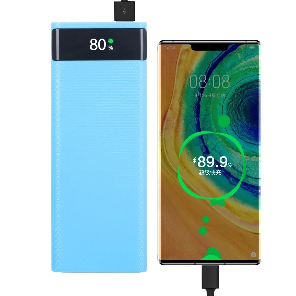 KEBIDUMEI Custodia Power Bank 8*18650 da 22.5W, Supporto Batteria Portatile USB Type-C a Ricarica Rapida per Telefono, Custodia per Batterie 18650 - immagine 3