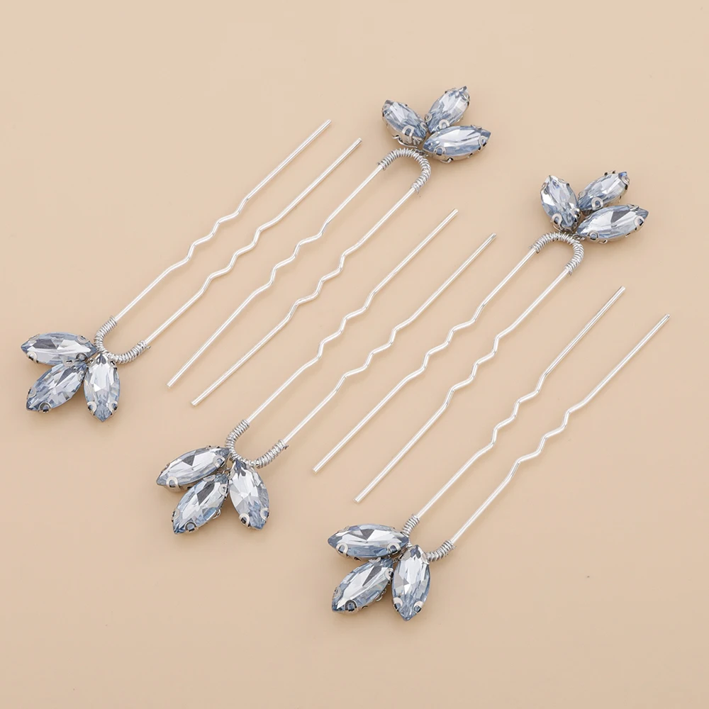5 Pcs Rhinestones Bride Wedding Hair Pins for Women and Girls bridal hair accessories