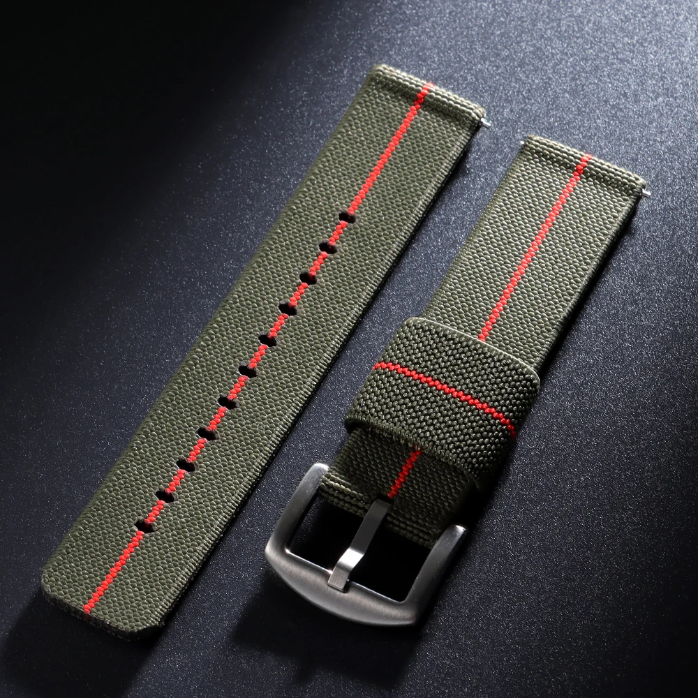 Woven Soft Nylon Canvas Watch Band - Sport Quick Release Wrist Strap