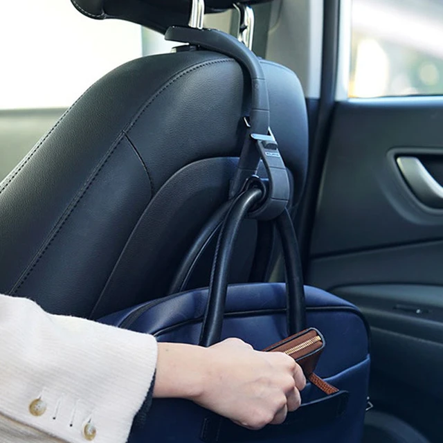 Colgador de asiento de coche, soporte de bolsa, reposacabezas, gancho de  silicona, rojo, negro, marrón, monedero