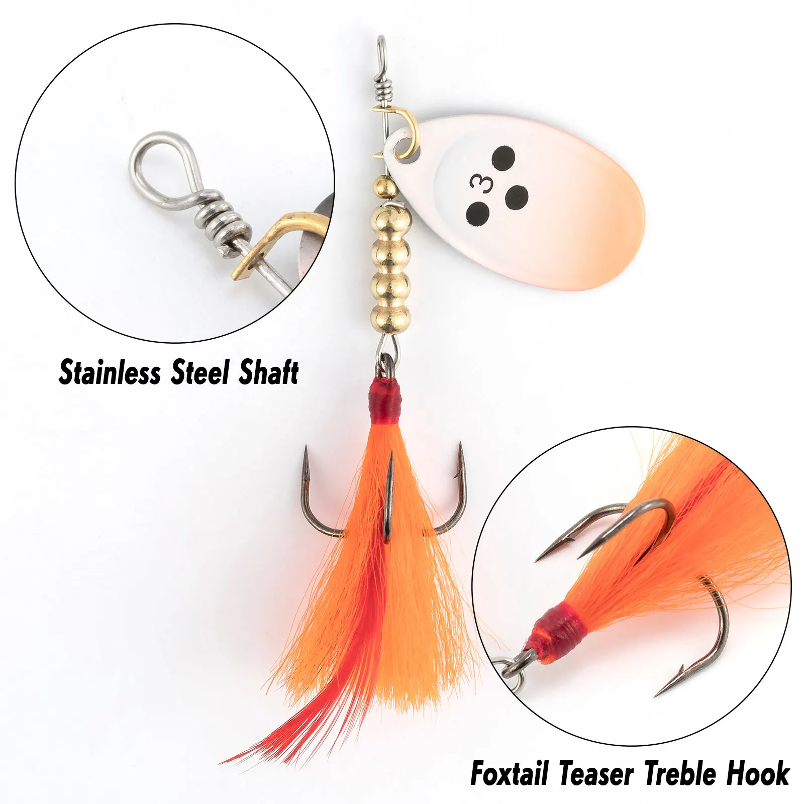 Fishing Lure Metal Spinner Spoon Rooster Tail Spinnerbait Spinning