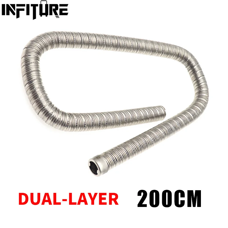 2m Dual-layer Car Heater Exhaust Pipe 24mm Air Diesel Parking