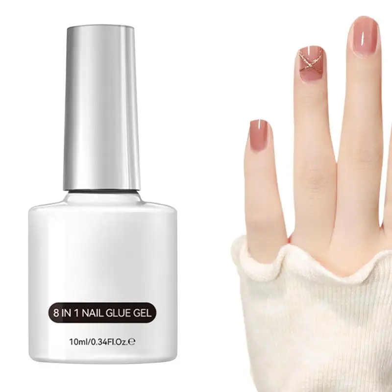 8 In 1 Nail Glue Gel Artificial Nail Glue Gel 8-in-1 Long Lasting Extension for Tips