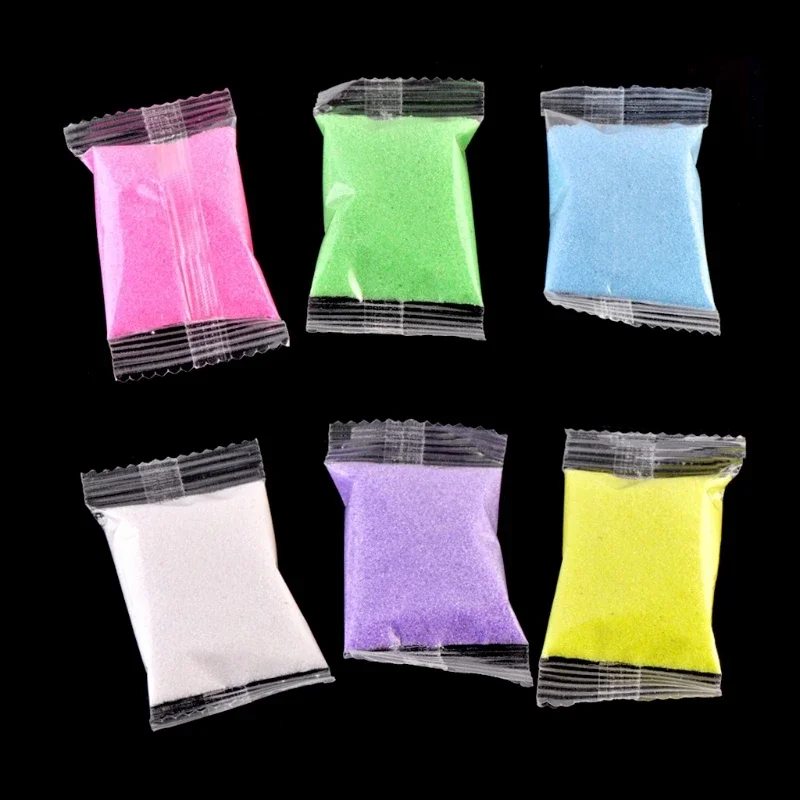 Colorful Sand Miniature Aquarium Bonsai Pot Fairy Garden Decor 1 Bag 20g/bag 6 Different Colors