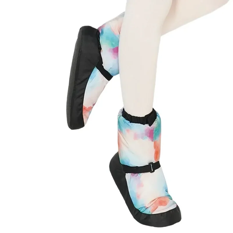 Ballet Shoes Women Warm UP Bootie Slipper Dance Shoe With Strap Warmth PVC Outsole Winter Practice Training Shoes Big Size