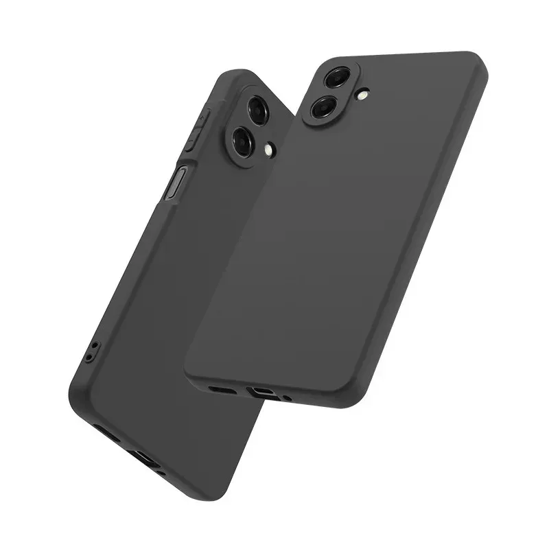 Black Matte Silicone Back Cover - Slim TPU Bumper Case