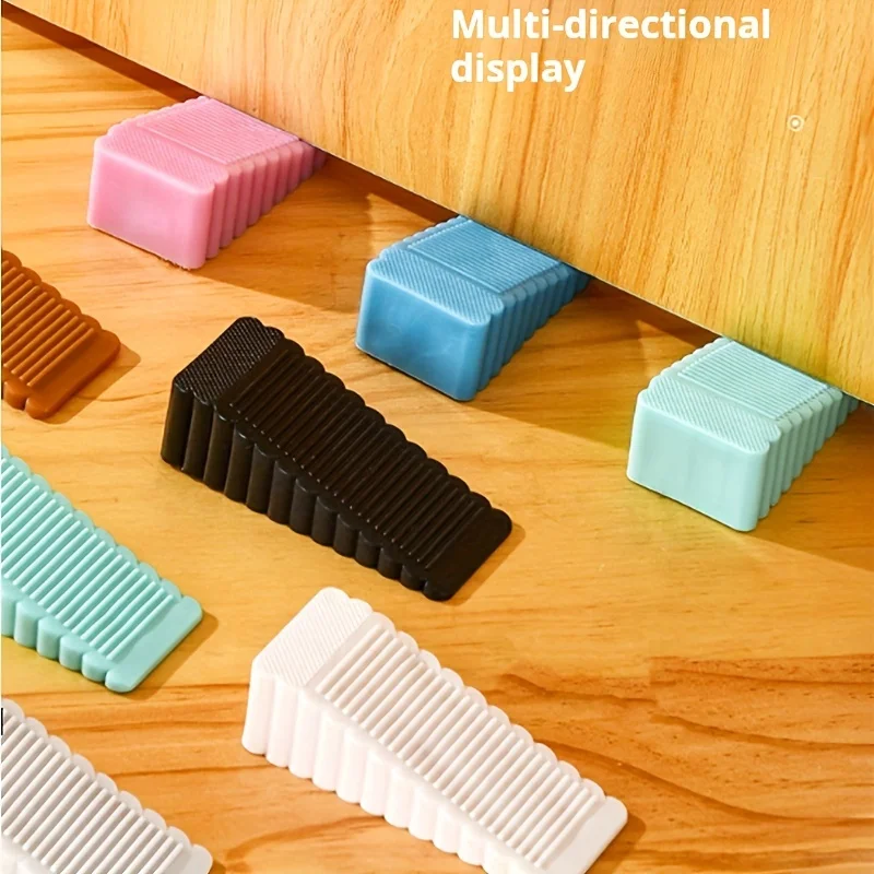 Safety Silicone Door Stop Stoppers Block Wedge Doorstops Home Office Rear Retainer Anti-collision Stop silicone door stopper door stopper