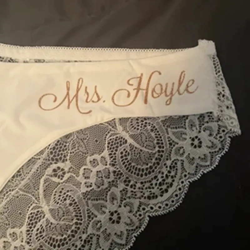 Custom Gifts for her Bride Panties -Lace Wedding Underwear Bridal