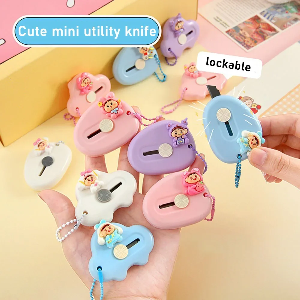 1Pcs Mini Portable Art Knife Students Use Envelope Opener Cute Cartoon Paper Cutter Office Stationery Express Unpacking Device