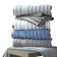 100% Cotton Shower Towels Bath Towel for Adults High Absorbent Home Hotel High quality pure cotton adult towel thickening 1